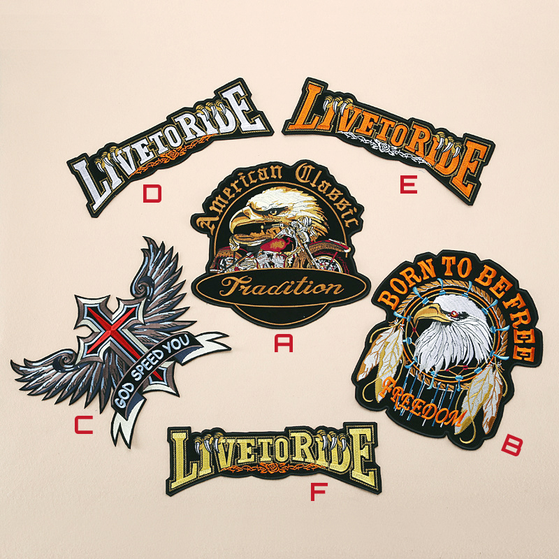 

nEW Big Size Eagle letter Stripe Patch for Kid Clothes Ironing on Patch Applique Sewing Embroidered Patches DIY Labels Backpack Accessories