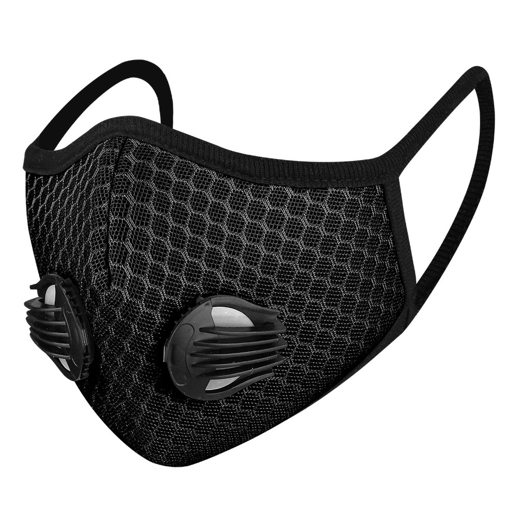 Mesh mask Activated carbon breathing valve masks dustproof and smog 3D breathable mesh filter mask outdoor dustproof sport mask-image-545024809