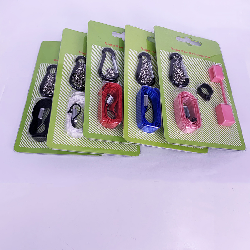 

Flat vape Pod Carry On Kit Bag with silicone vapes band Dustproof Caps for SMPO MT Pen Holder Keychain e-cig Lanyard necklace