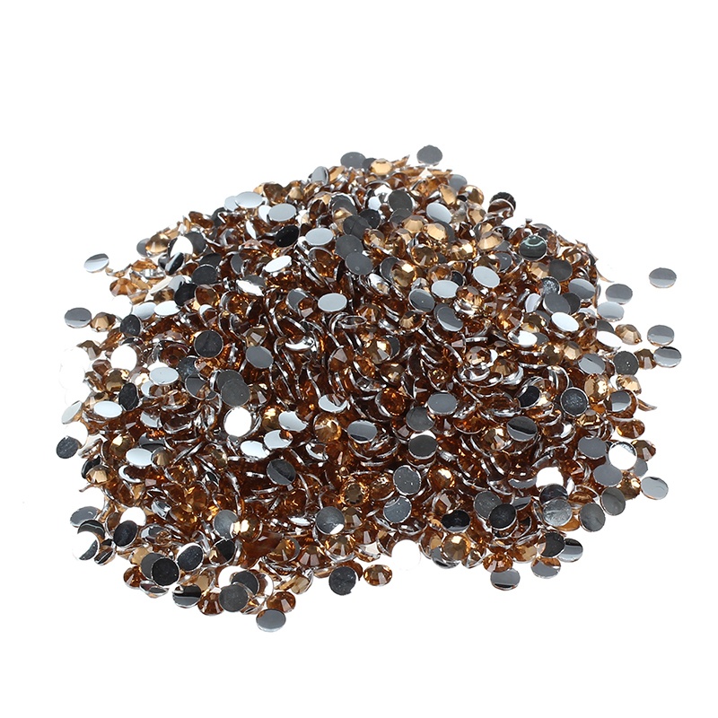 

2000pcs Crystal Flatback Acrylic Rhinestones Beads Nail Art (Champagne