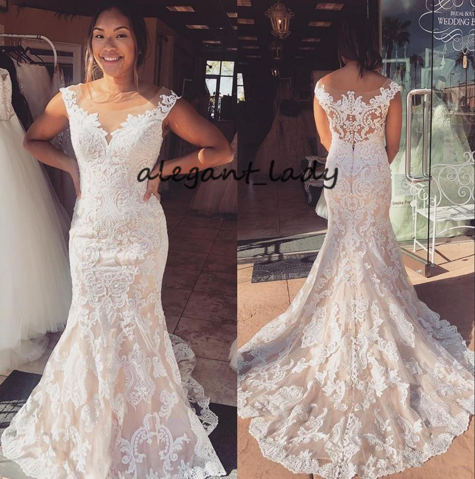 wedding dresses fitted flare
