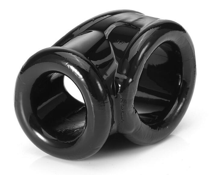 

Men Male Scrotum Testicle Squeeze Ring Cage Soft Stretcher Enhancer Delay Ball T8754