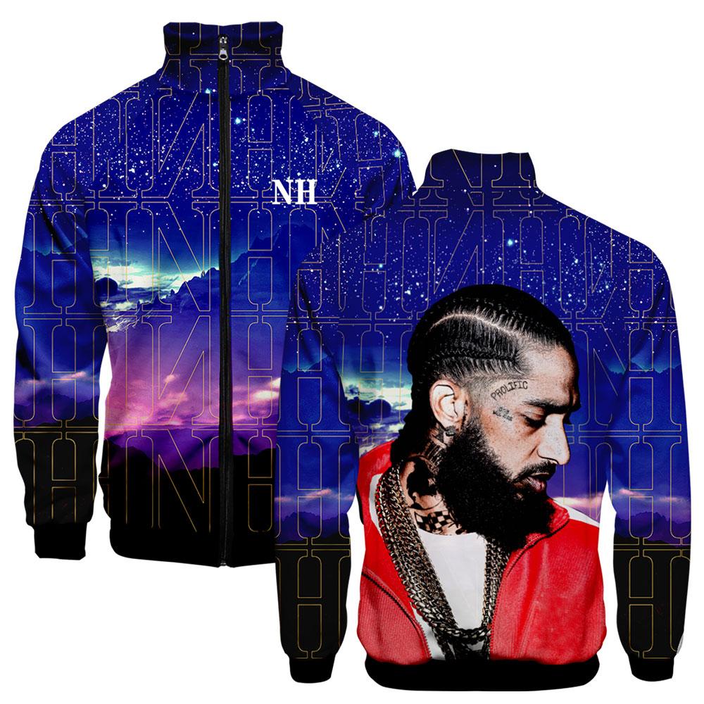 

Nipsey hussle 2019 Fashion cool print Zipper Hoodie new style Men/Women comfortable jacket, Black;brown