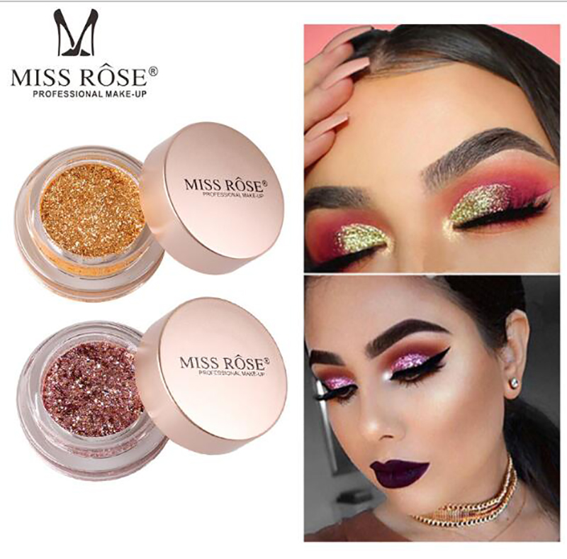 

MISS ROSE 10 Colors Eye Makeup Matte Glitter Luminous EyeShadow Diamond Shimmer Eye Primer Luminous Eye Shadow Women Gift dhl free shipping, As picture
