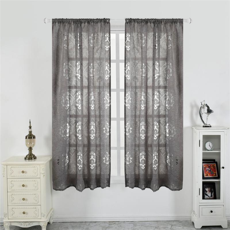 

Rod Pocket Heading Morocco Seersucker Window Screening Tulle Drap Sheer Valance Customize Panel Curtains for Bay Window, White