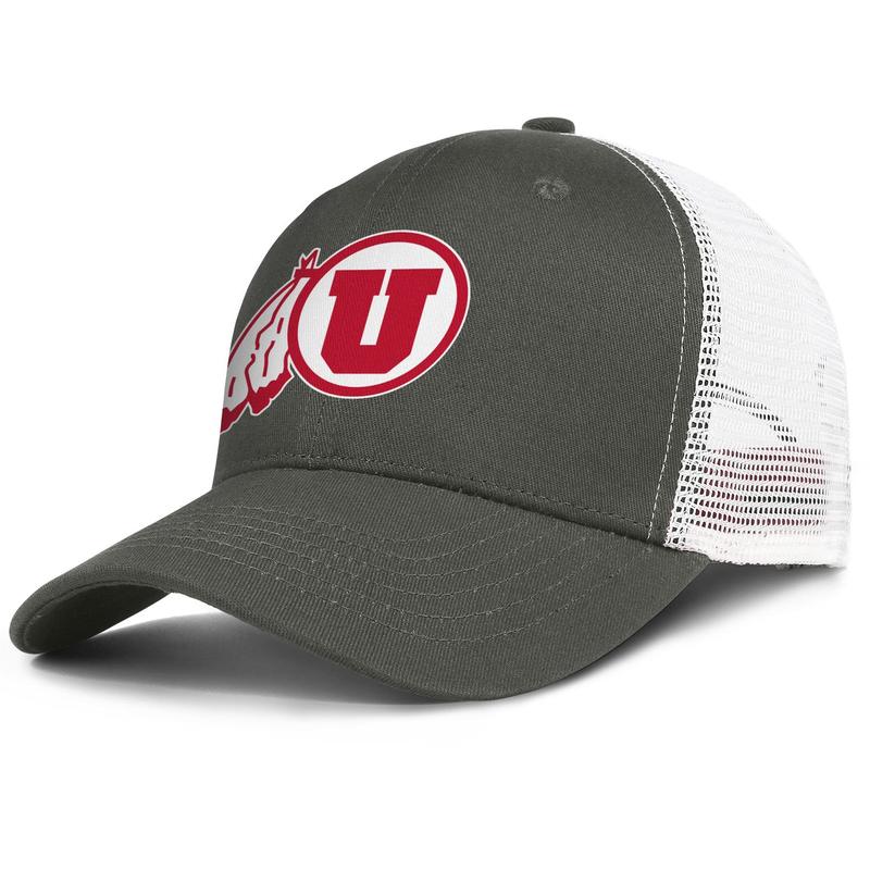 

Utah Utes Football White Logo for men and women adjustable trucker meshcap designer blank cute trendy baseballhats Coconut tree logo, Blue;gray