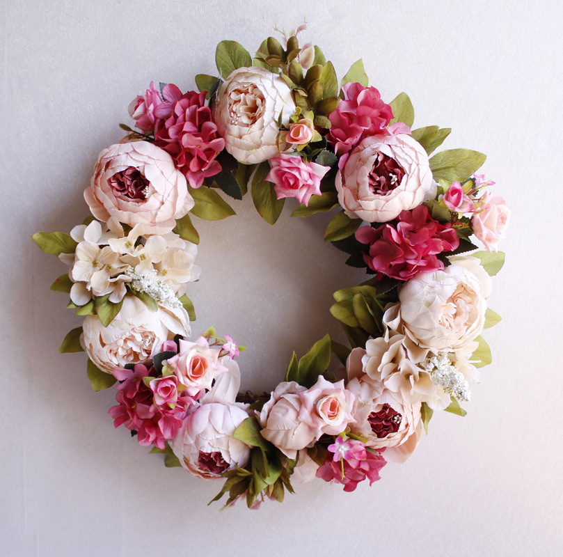 

Garland Christmas Wedding Door Wreath Artifical Florals Christmas Wreathes Decorations Home Farmhouse Decor wianek na drzwi