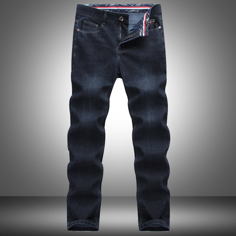 

2020 Fashion Male Jeans Long Trousers Classic Thick Section Pants Elastic Zipper Straight Denim Mens Quality Brand Jeans, Color 911 thick