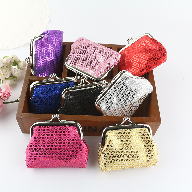 

Fashion Women Small Coin Purse Metal Button Pocket Coin Money Wallet Credit Card Key Pouch Clutch Bag