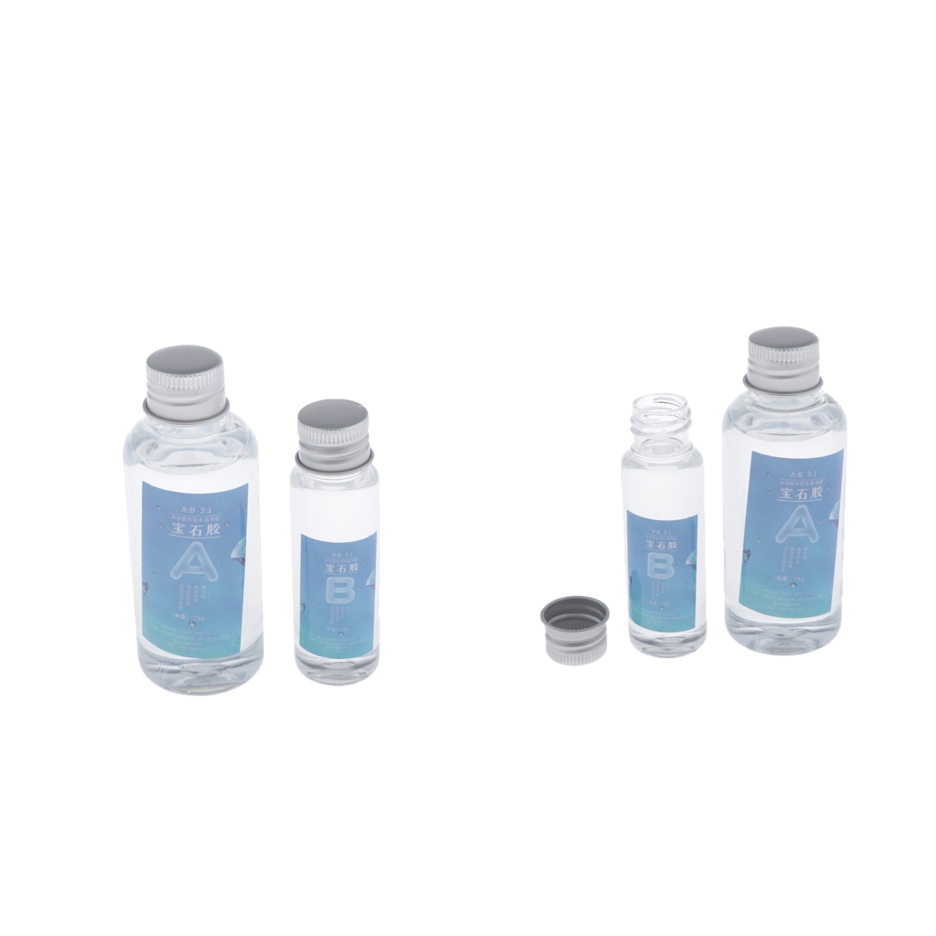 

4 bottles ab clear crystal epoxy resin glue for diy crafts 3:1 10g hard glue