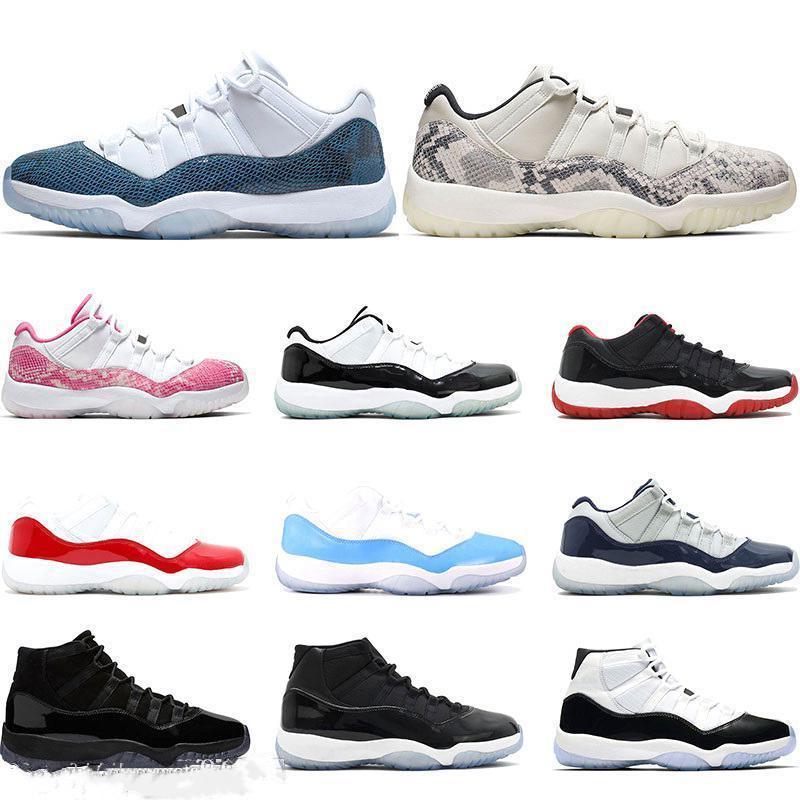 

Jumpman 11s Light Bone Snakeskin Low Pink Orange Gown Heiress Gym Red Chicago Platinum Tint Space Jams Men woman Basketball Shoes Size 13