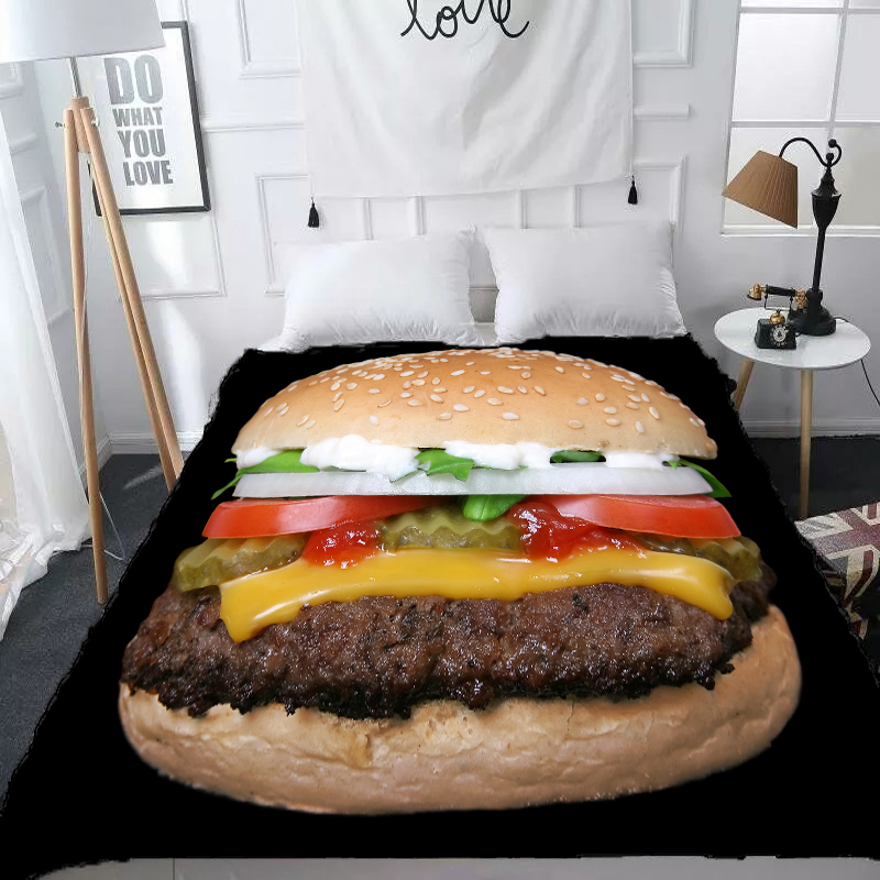 

Gourmet series creative patterned sofa blanket, soft bed quilt and outdoor travel blanket, custom blanket