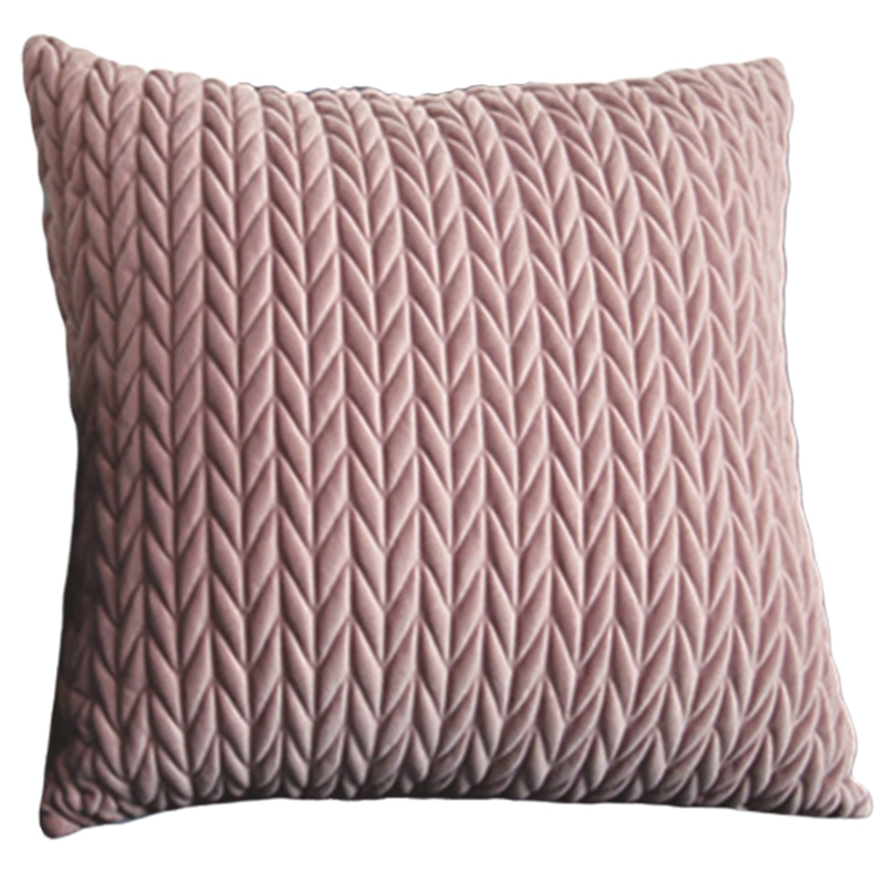 

Cushion Cover Solid Twist Embroidered Square Pillow Case Ivory Grey Cotton Pillow Cover 45X45cm Home Decoration, Green