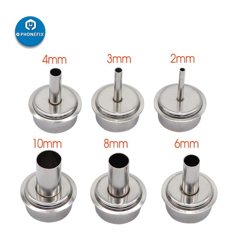 

Quick 861DW Hot Air Rework Station Resisting Nozzles 2/3/4/6/8/10mm Round Mouth Nozzle Sleeve QUICK 861DW Heat Gun Nozzles
