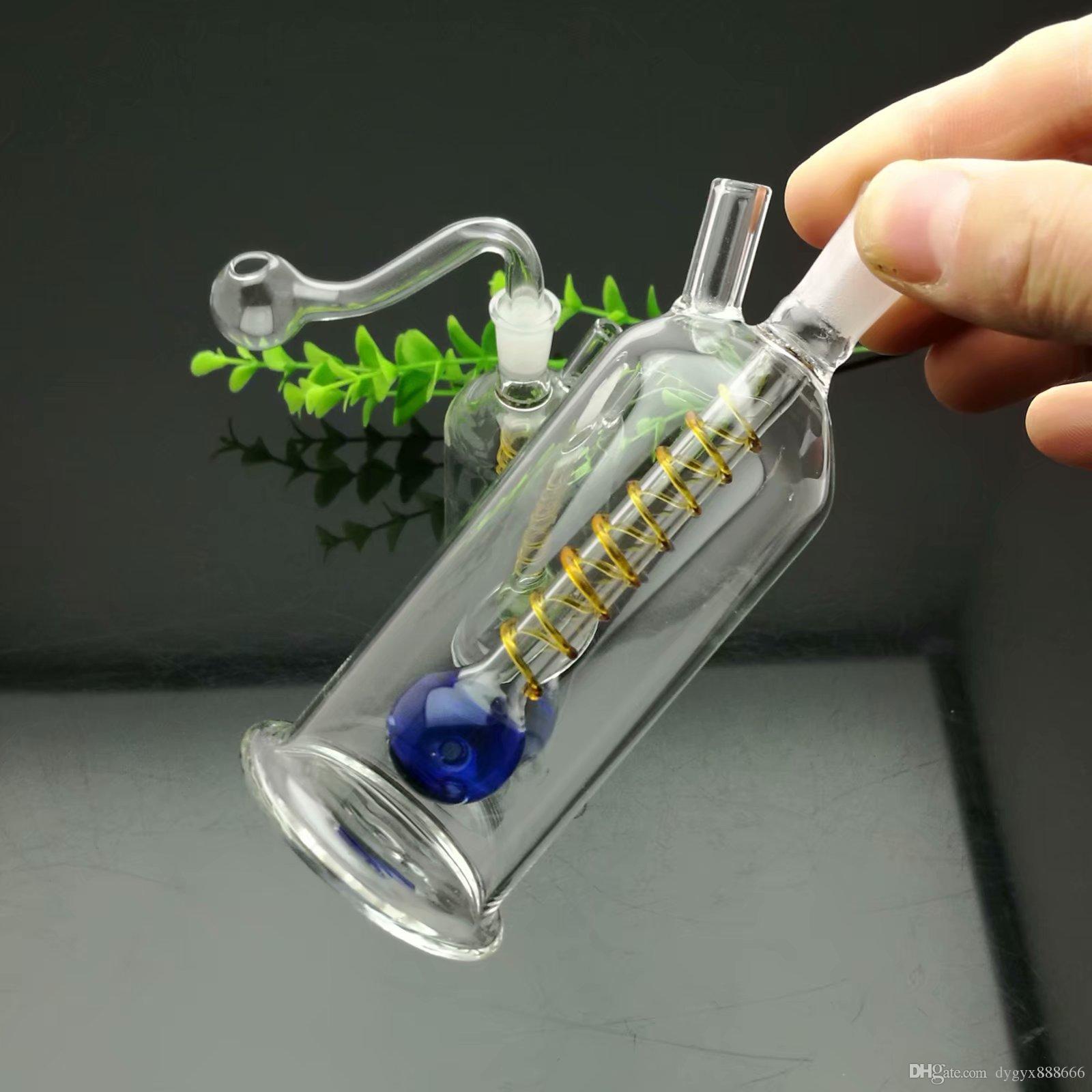 

New mini-portable glass cigarette kettle with wire tray Great Pyrex Glass Oil Burner Pipe Thick oil rigs glass water pipe