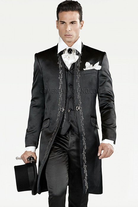 

Embroidery Groom Tuxedos Mandarin Lapel Groomsmen Mens Wedding Dress Man Jacket Blazer Prom Dinner 3 Piece Suit(Jacket+Pants+Tie+Vest) A23, Same as image
