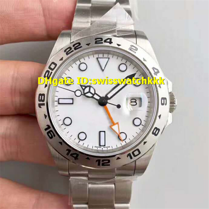 

GMT 8215 Automatic GOOD Movement Luxury Mens Watch 216570 316L Stainless Steel White /Black Dial Sapphire Crystal Luminous Wristwatch 42mm, Slivery;brown