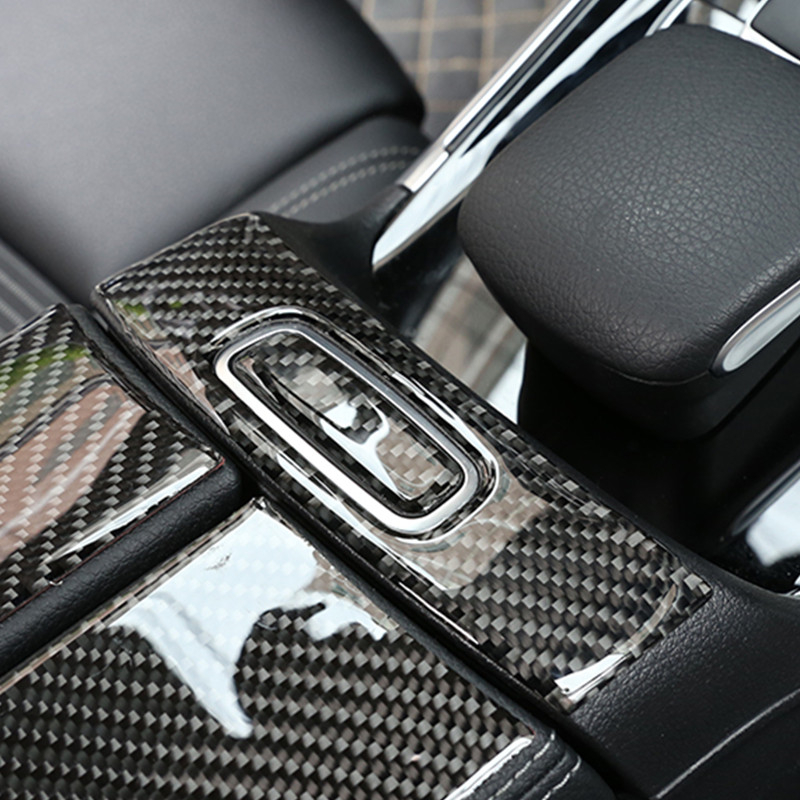 

Car Center Console Armrest Box Switch Decoration Covers Stickers Trim Carbon Fiber For Mercedes Benz B Class W247 GLB 2020