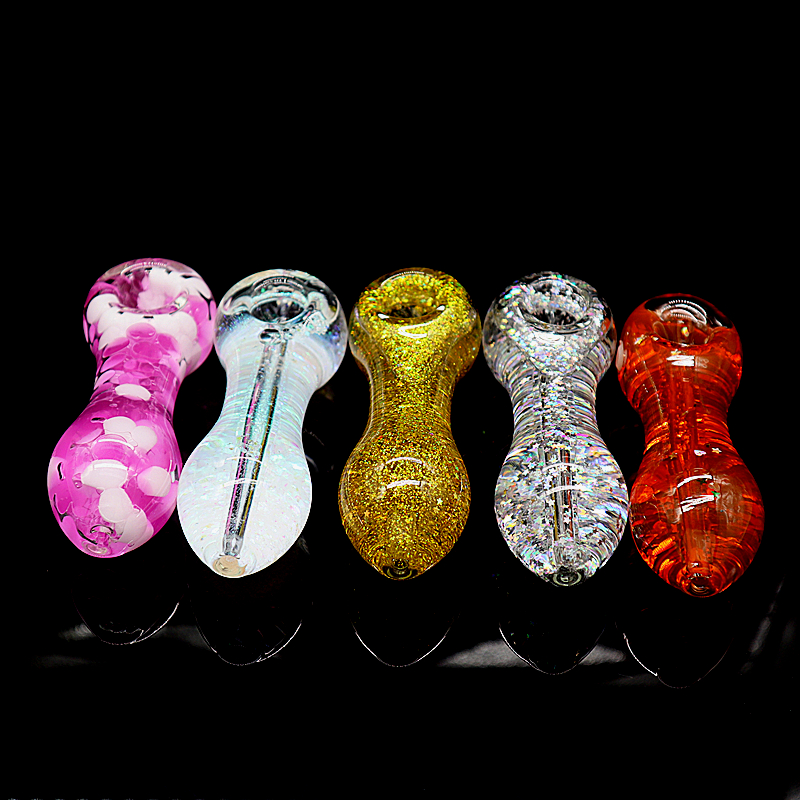 

Liquid decorative pattern glass spoon smoke pipes glass hand pipe smoke glass smoking pipe spoon dry herb tobacco tool