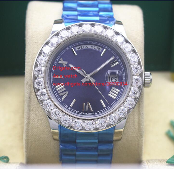 

Factory Supplier High quality Wristwatches Sapphire Glass 41mm DAY-DATE Blue Dial 228239 Diamond Bezel Automatic Mechanical Mens Watches