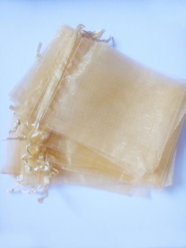 

100pcs gold organza gift bags 15x20cm party bags for women event wed Drawstring bag Jewelry Display Bag Pouch diy accessories
