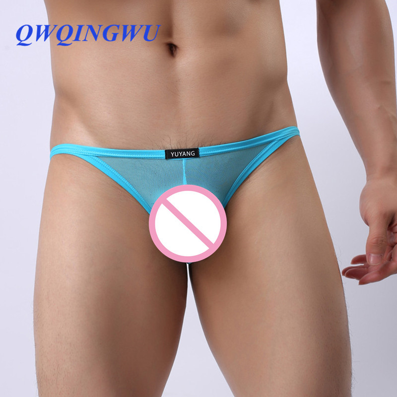 

Sexy Men Underwear Briefs Male Underpants Breathable Transparent Mesh Men Cueca Calzoncillos Hombre High Fork Mens Briefs, Black