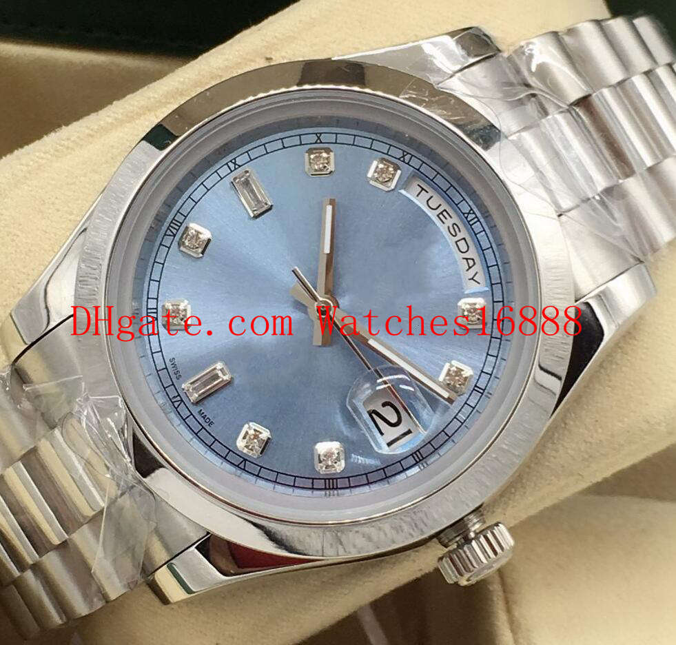 

4 Color Factory Supplier Day-Date II 218238 8+2 Diamond Dial Stainless steel 41mm Men's Watch Automatic Mechanical Movement Mens Watch, Customize