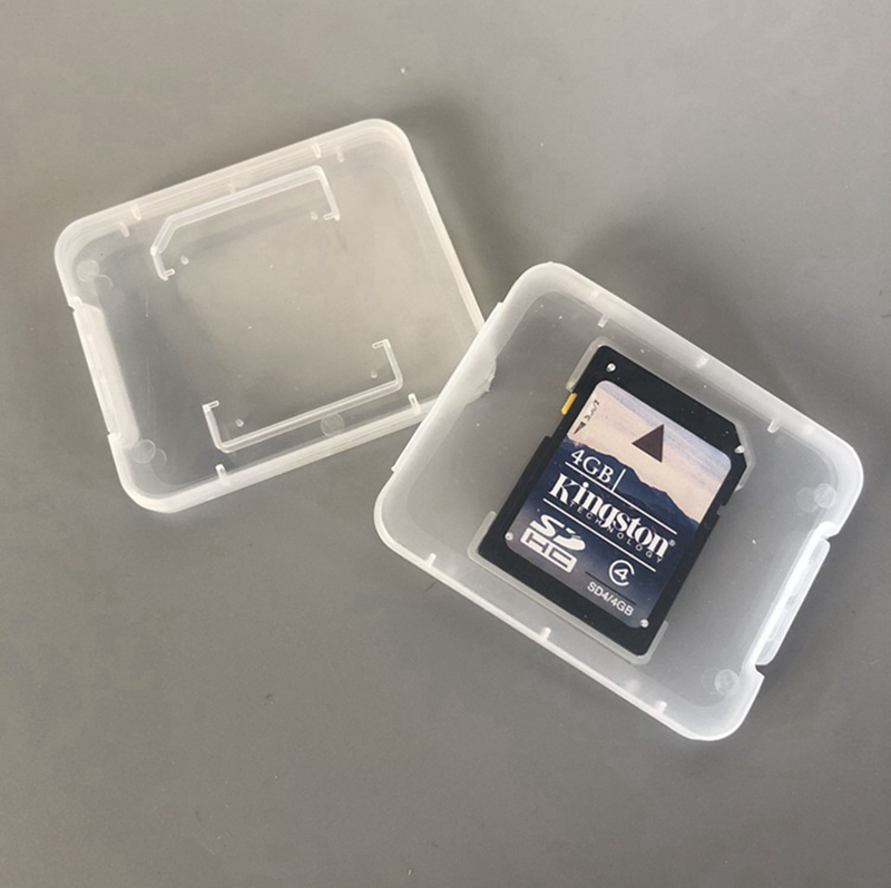 10Pcs Transparent Standard SD Sdhc Speicherkarte Fall Halter Box Carry Speicher