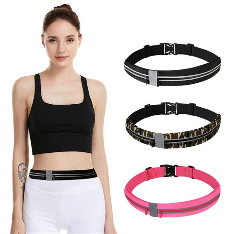 

Elastic Waistband Sport Bag Double Zipper Pocket Mobile Phone Pockets Outdoor Sports Running Invisible Double Pockets d2, Orange