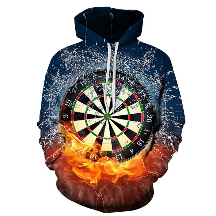 

Wholesale Men and Woman Slim 3D print Customized cool fashion sport swear Printed Cotton dartboard surround Ypf192, 1#