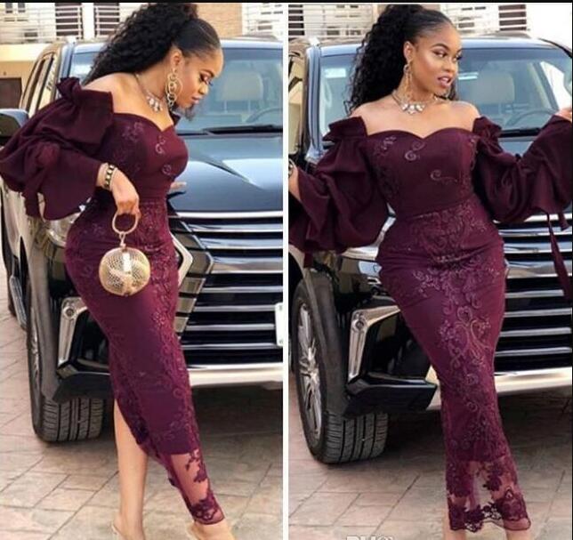 

2019 Arabia Style Evening Dress Mermaid Dubai Aso Ebi Prom Gowns off the shoulder Zipper Back custom made Formal Evening Dresses, Blue