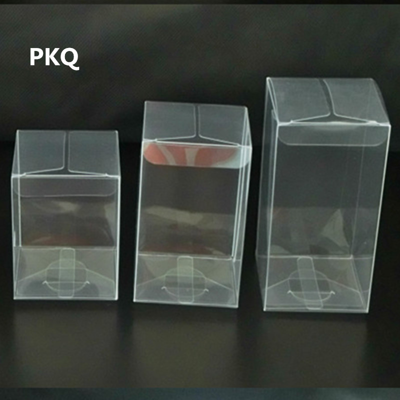 

50pcs High Quality Plastic Box Clear Plastic Packaging Boxes PVC Cosmetic Bottle Gift Boxes Wedding Favor Cake Candy Macaron Box