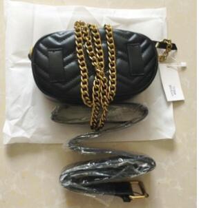

high 20 quality Marmont Handbags Women Waist Bags Designer Marmont Waist Bag Fanny Packs Lady's Belt Bags Women's Famous Chest Handbag #6619, Black