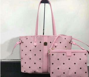 

reversible 2PC Totes female shoulder bag good quality fashion shopping bag, Pink