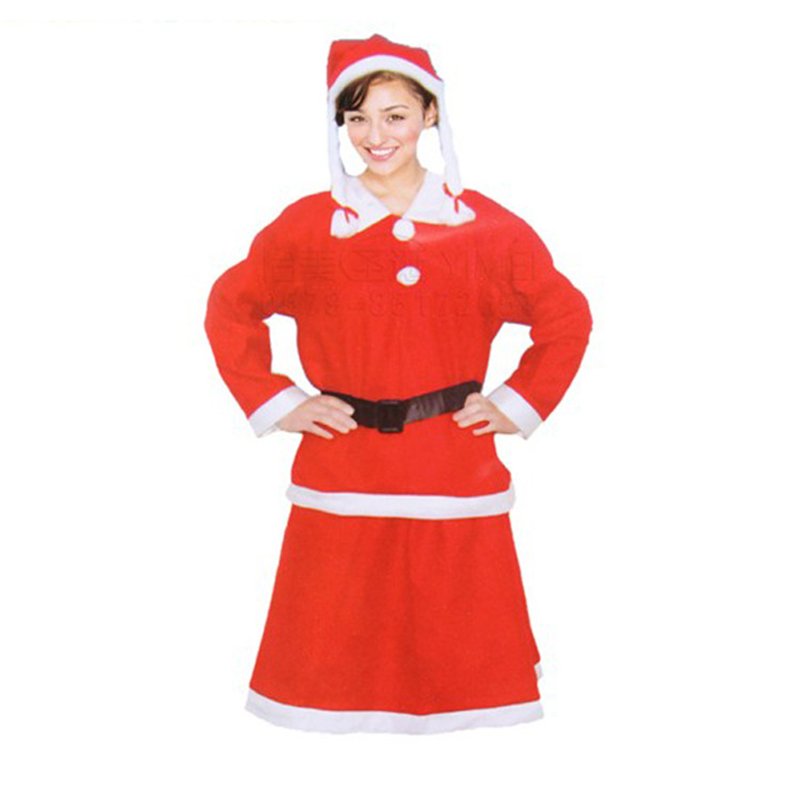 

2017 Hot New christmas decorations for hom Clothing Top Quality lady Costume Suit New Year Christmas Clothing Set for Women