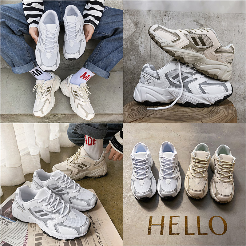 

2020 non-brand for men women casual shoes color grey white breathable comfortable soprt style designer sneakers running shoes size 36-44, B1