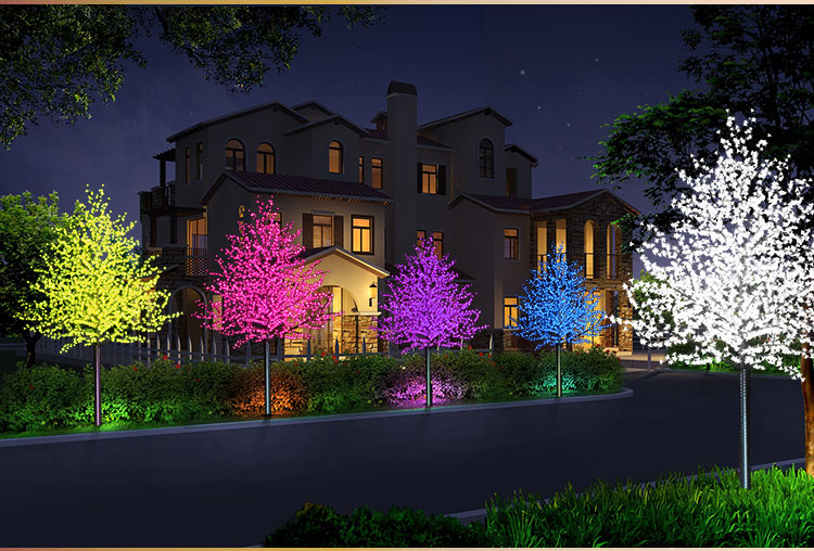 

1.5m 1.8m 2m 2.5m 3m shiny LED cherry blossom Christmas tree lighting waterproof garden landscape decorative lights for wedding