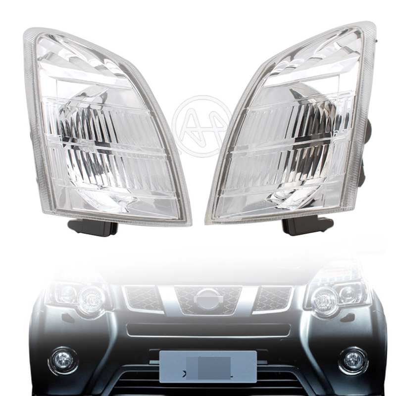 

Left/Right Front Corner Fog Lights Housing Clear LENS 26175-EQ600 26170-EQ600 for X-Trail T30 Front Foglamp Shell, As pic