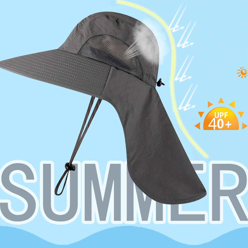 

Sun Hat Wide-Brimmed Cap Durable Comfortable Breathable Summer Outdoor Sports Camping Riding Climbing Equipments Anti-UV Hat, Black