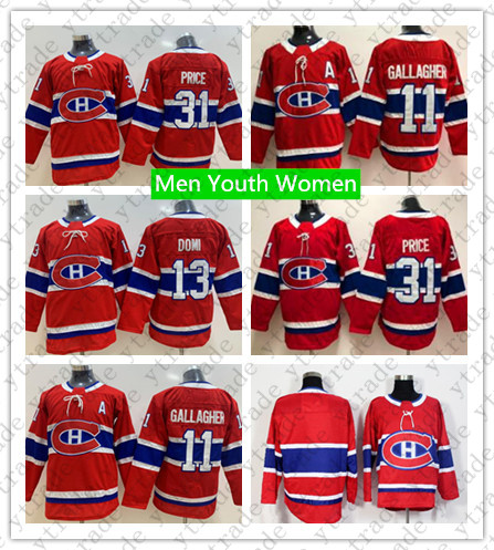 

Kids Hockey Jersey Montreal Canadiens Youth 13 Max Domi 31 Carey Price Jersey Man Women 11 Brendan Gallagher Ice Hockey Blank Jerseys Red, Women 31