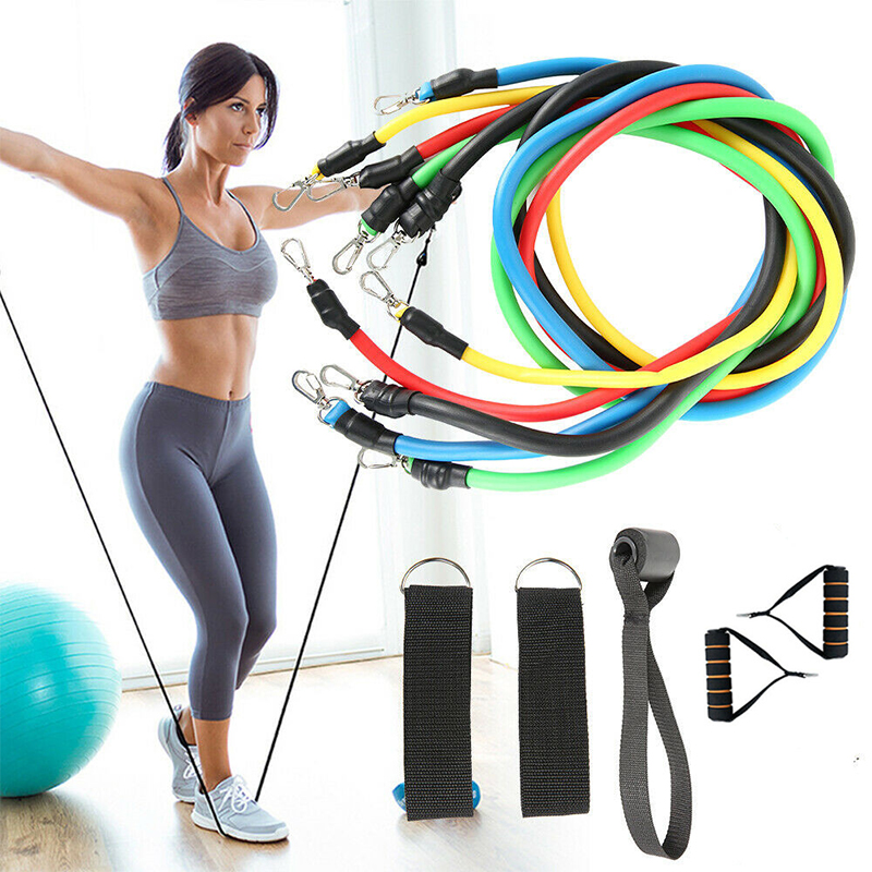 

11pcs Resistance Bands Set Rope Fitness Exercises Stretch Training Rubber Expander Tubes Elastic fitness Equipment Pull Yoga