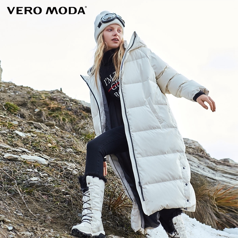 

Vero Moda 2019 New Hooded Oversize 90% White Duck Down Long Down Jacket | 318412527 CJ1911111, Eggnog