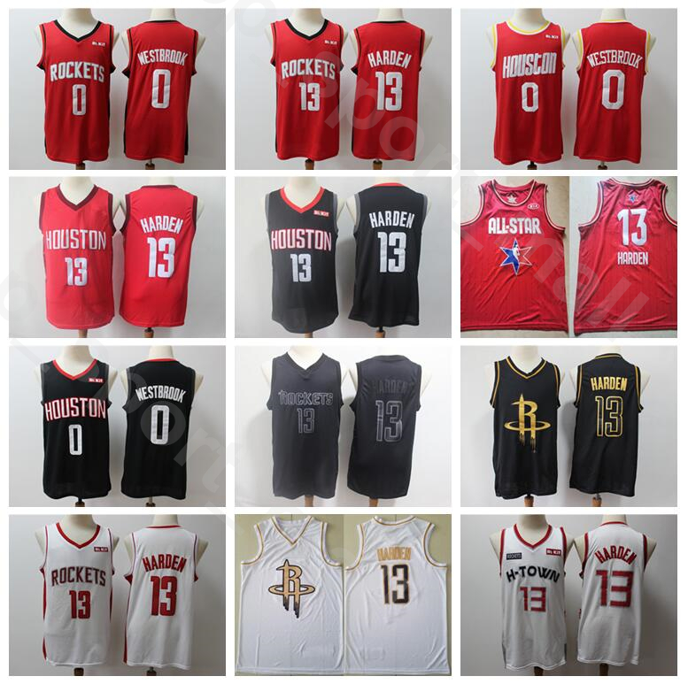 black and red james harden jersey