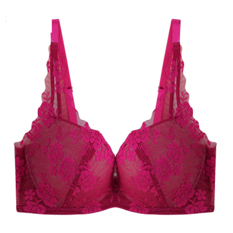 

E lovegirl Two-breasted Beautiful Back Underwear Sexy Lingerie Women Comfort Steel-free Bra Lace Gather Bra Support Wholesale, Y1800 red