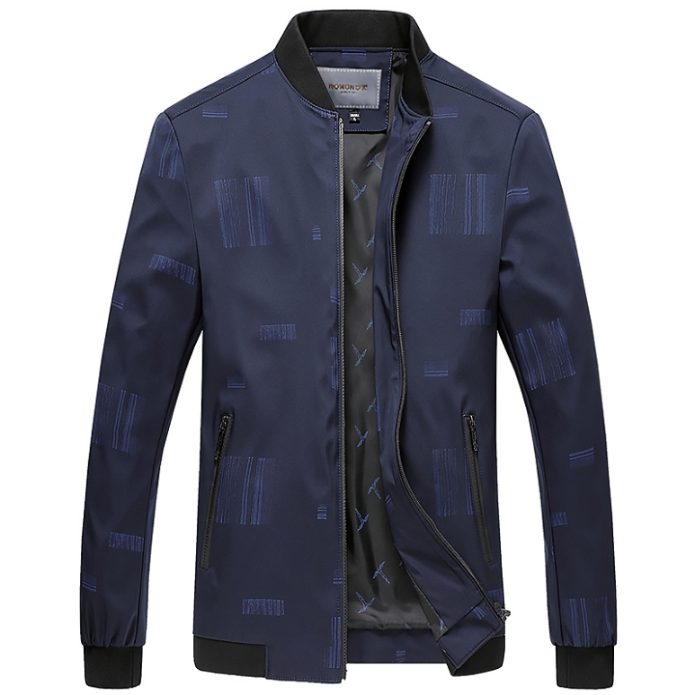 

Coats Fit Winter Autumn Jacket Casual Youth Men Stand Collar High-grad Business Men Gentleman New Wind proof Fashion, Black