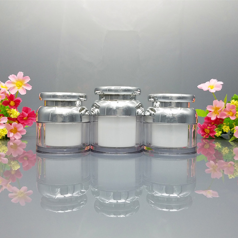 

30g 50g Cosmetic Container Cube Acrylic Jar Clear Cream Pot Makeup Sample Jars empty golden beauty cream jar F2370