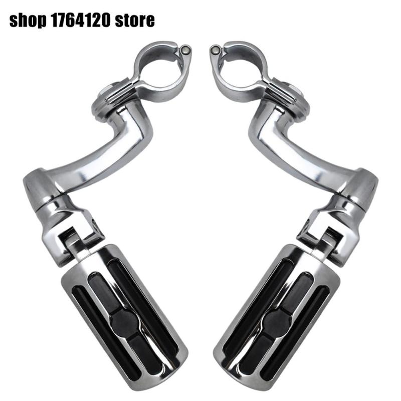 

Motorcycle Adjustable Highway Foot Pegs 1-1/4" 32mm Foot Rests For Touring Electra Glide RoadKing Sportster XL