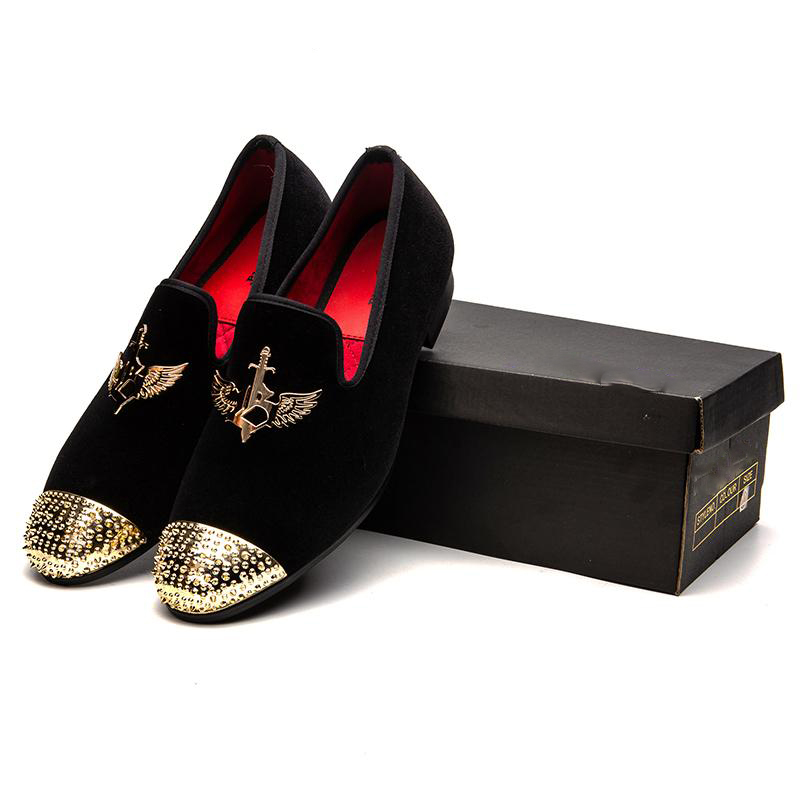 

MEIJIANA 2019 New Wing Type Metal Buckle Handmade Leather Casual Shoes Fashion Brand Men's Shoes Men's Loafers, Red