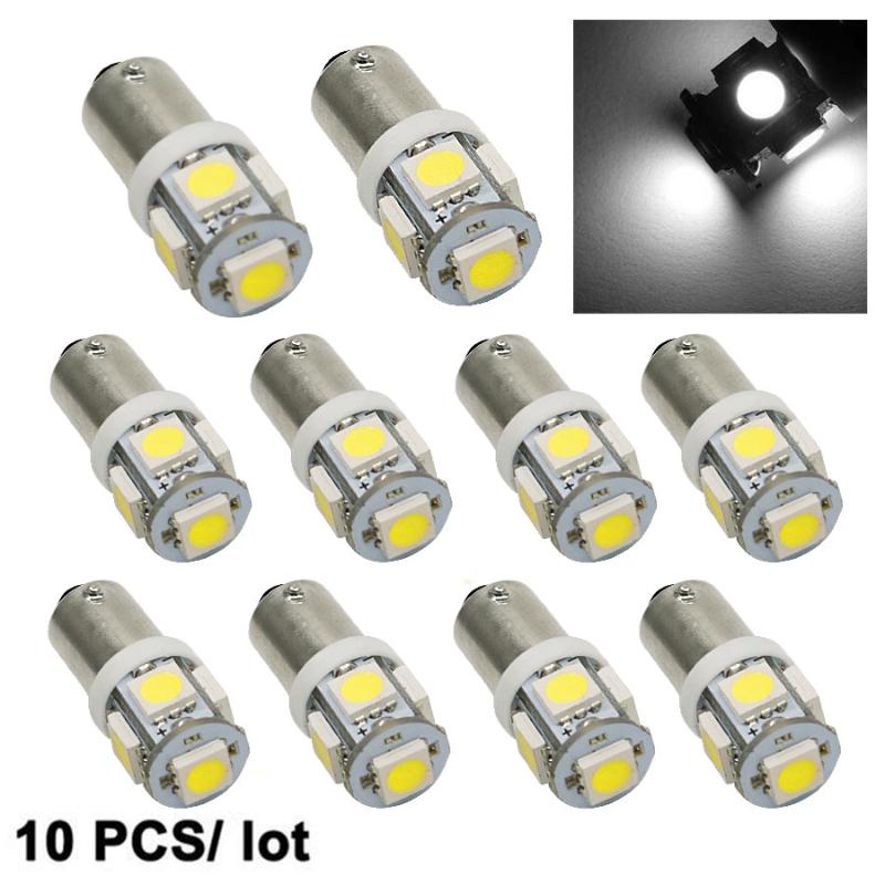 

10PCS/Lot T11 BA9S 5-SMD LED White Light Bulb Car light Source Car 12V Lamp T4W 3886X H6W 363 High Quality, As pic