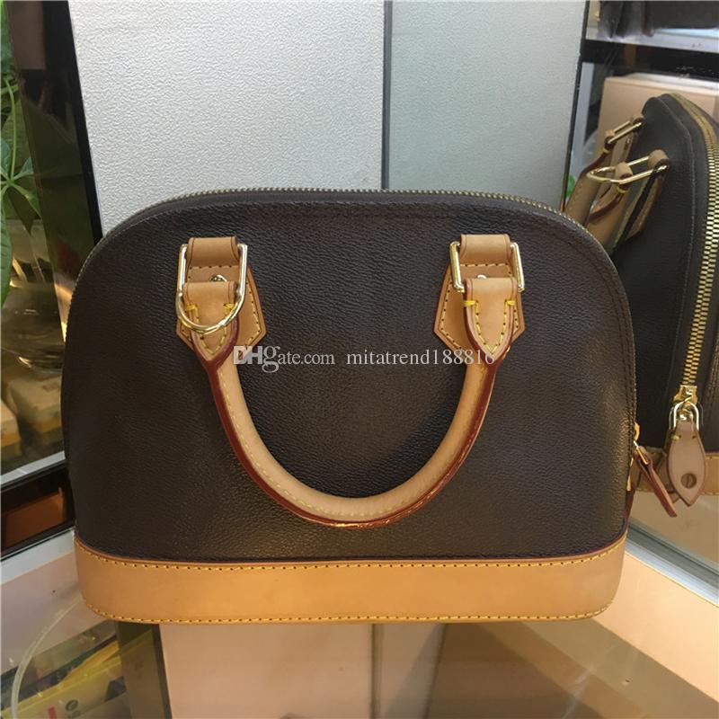

Top Quality ALMA BB PM Shell Bag Women Genuine Leather Handbags Flower Embossed Shoulder Bags With Lock Designer handbags Crossbody bag, Khaki